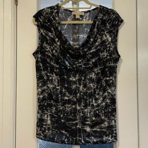 Michael Kors black and white pattern top, XL